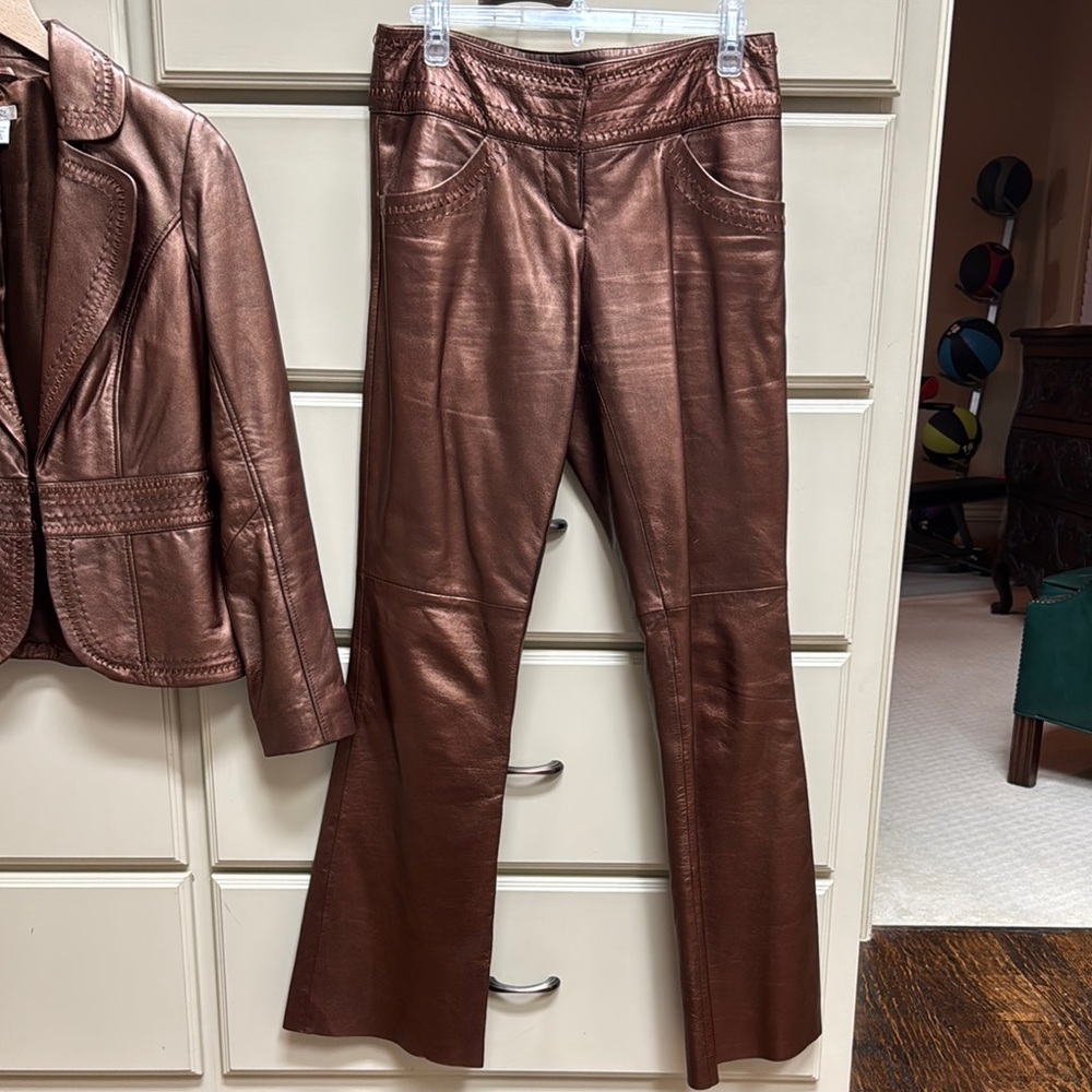 Cache 100% lamb leather pants